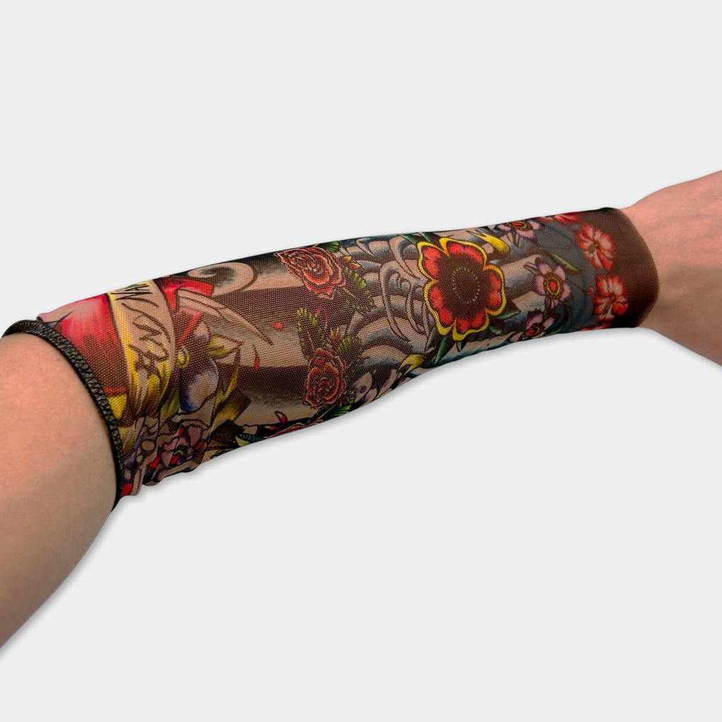 Dsquared2 "Tattoo" Print Mesh Arm Sleeve