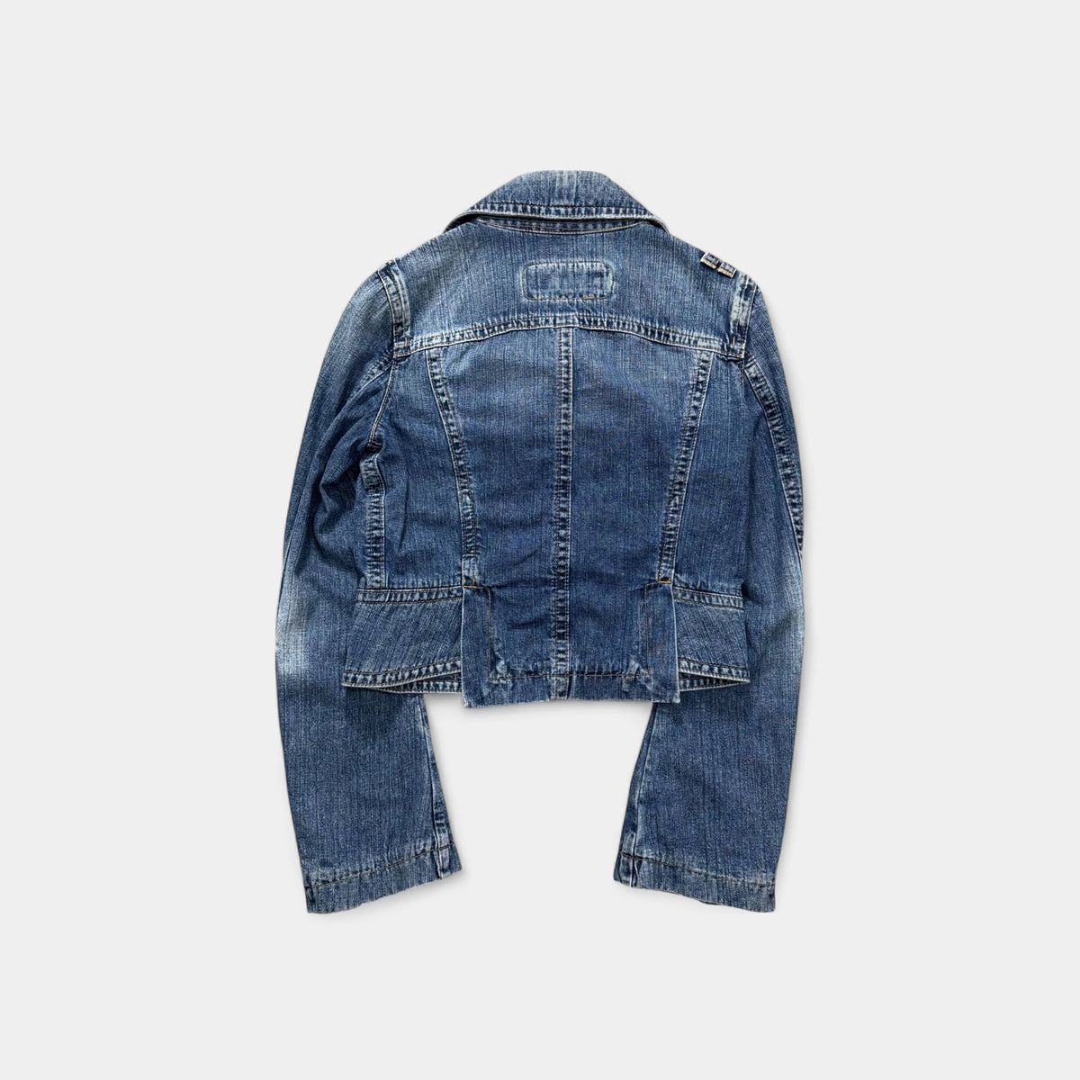 Dsquared2 2000s Denim Moto Multi-Button Jacket