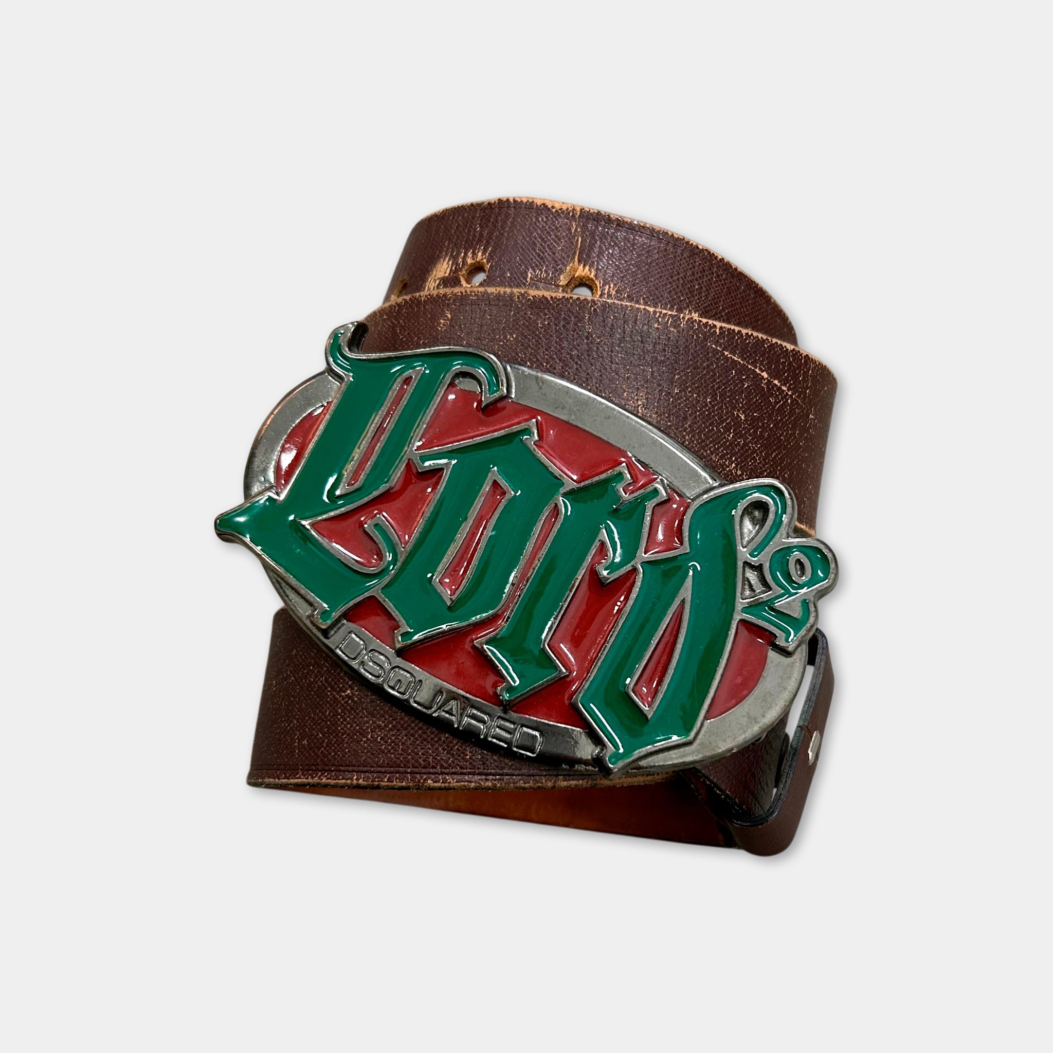 Dsquared2 "Lord2" Enamel Buckle Belt