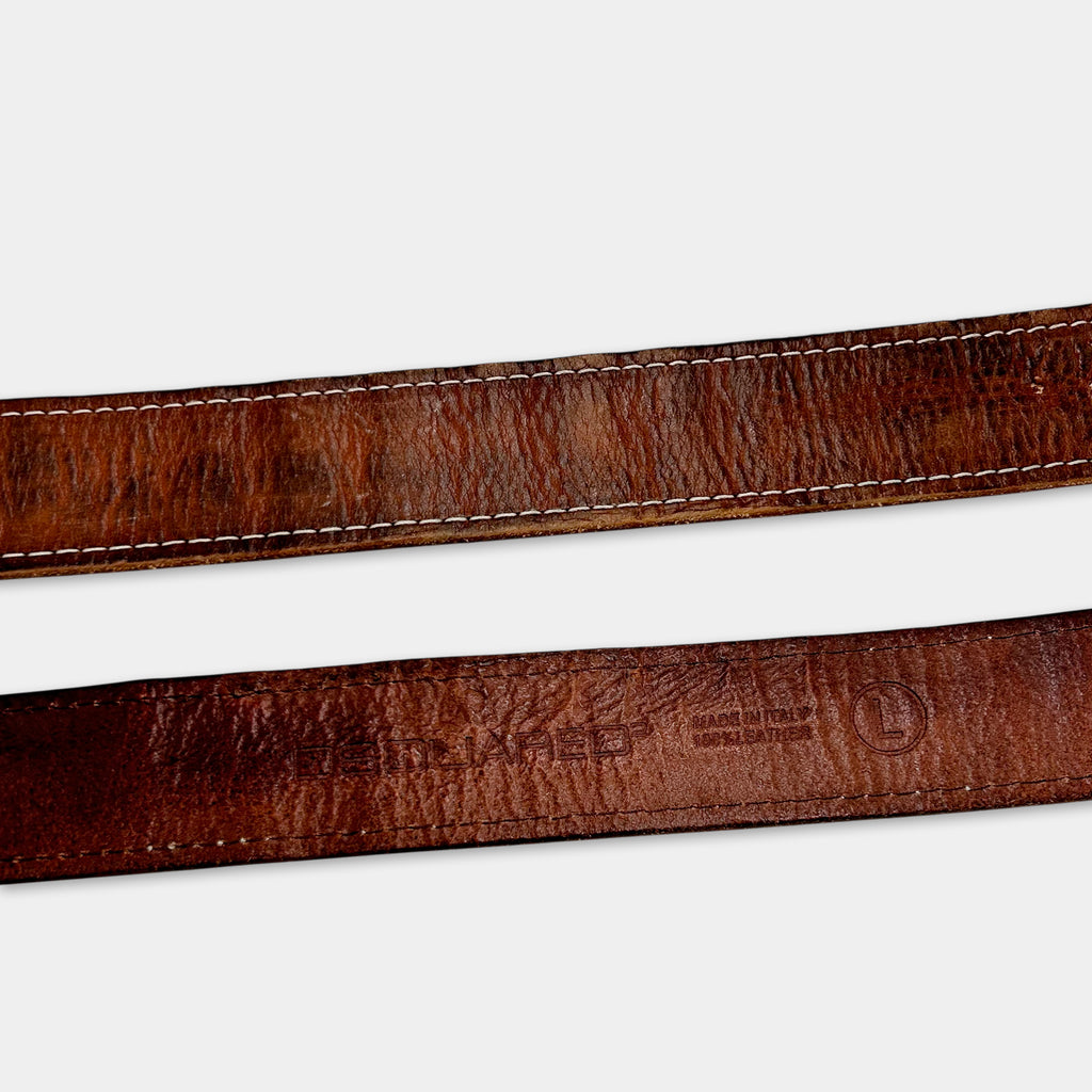 Dsquared2 Western Style Brown Leather Belt