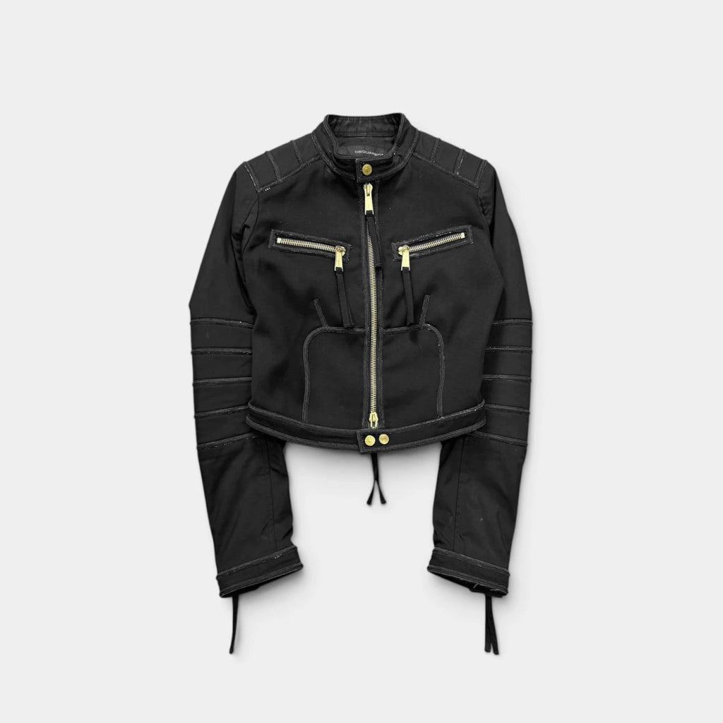 Dsquared2 2000's Black Technical Biker Jacket
