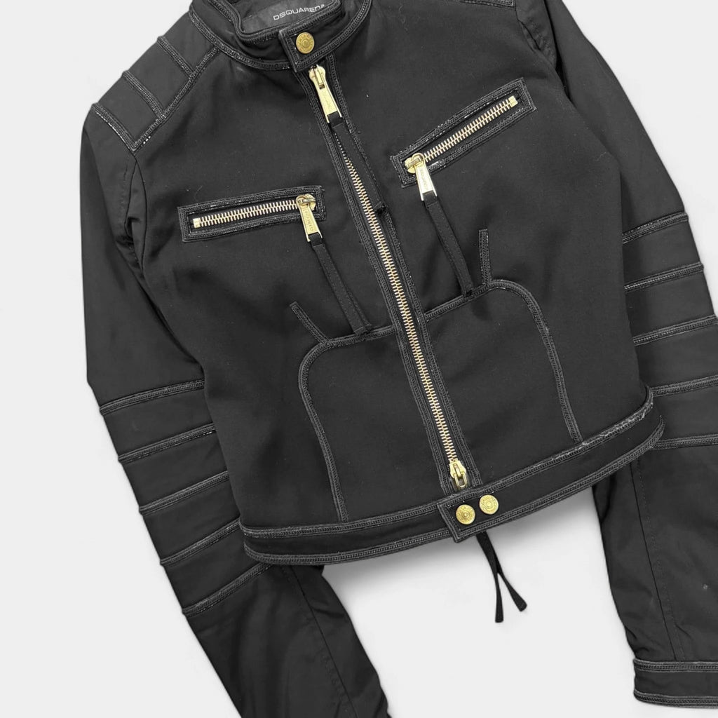 Dsquared2 2000's Black Technical Biker Jacket