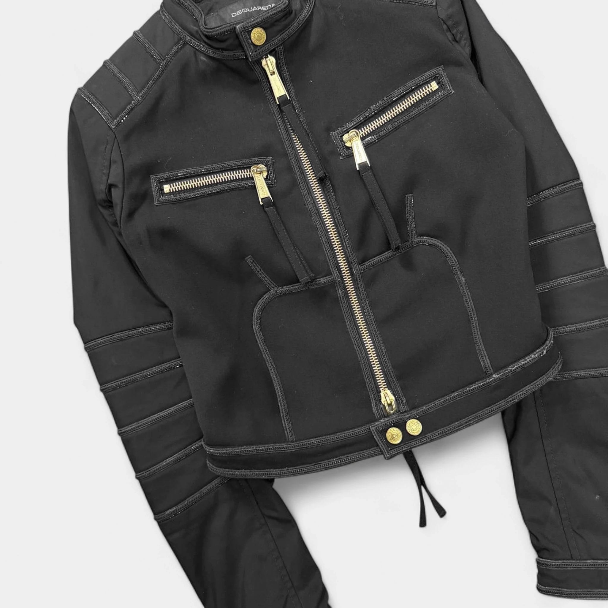 Dsquared2 2000's Black Technical Biker Jacket