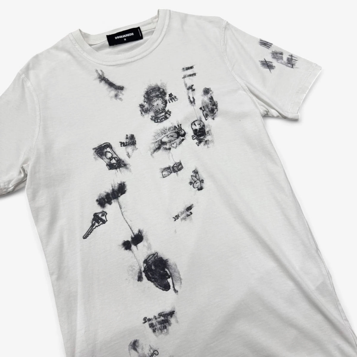 Dsquared2 SS17 Tattoo Flash Graphic T-Shirt