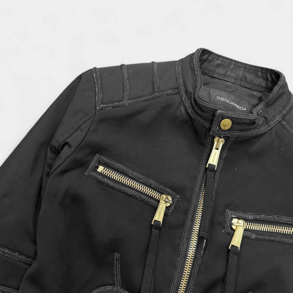 Dsquared2 2000's Black Technical Biker Jacket