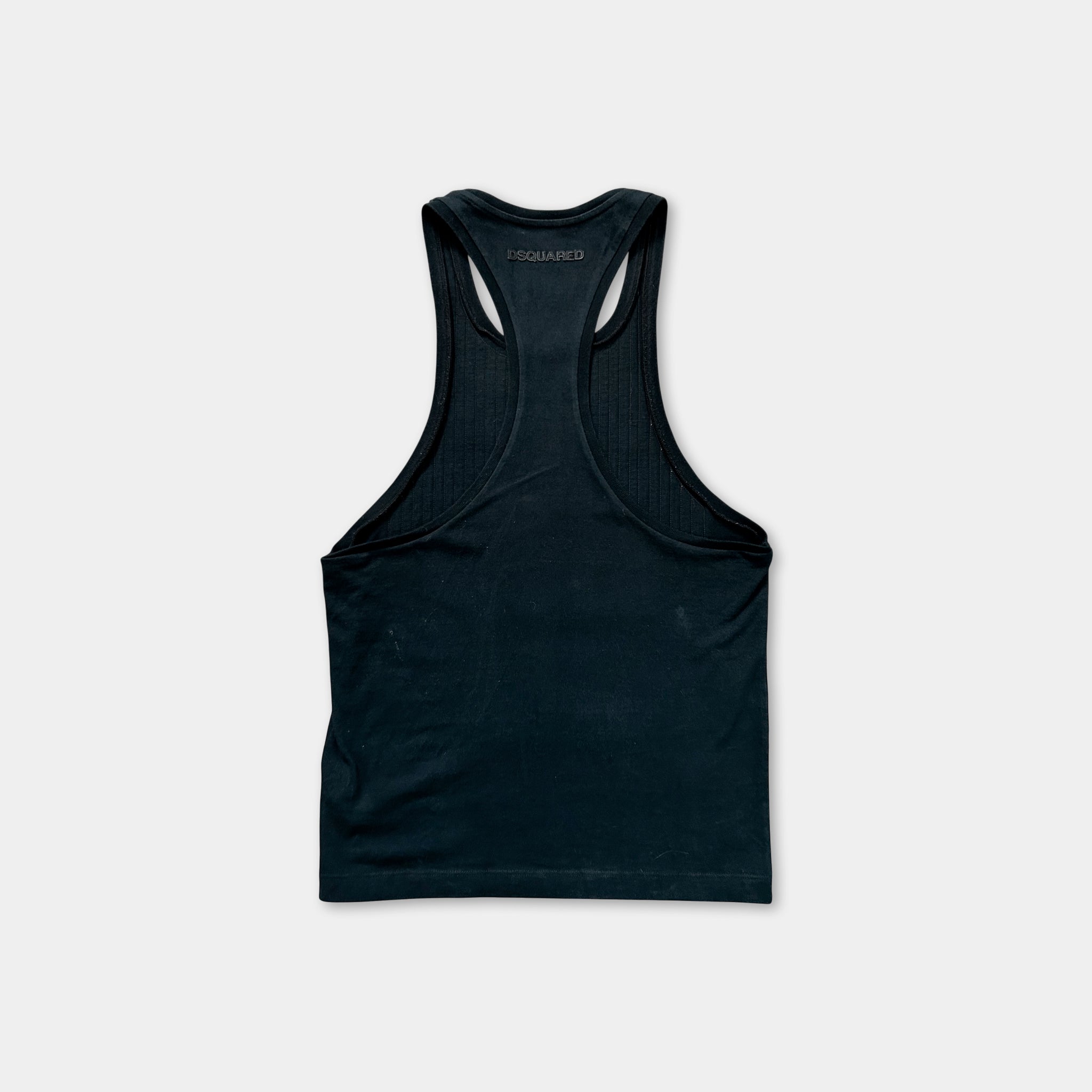 Dsquared2 Black Leather Tanktop