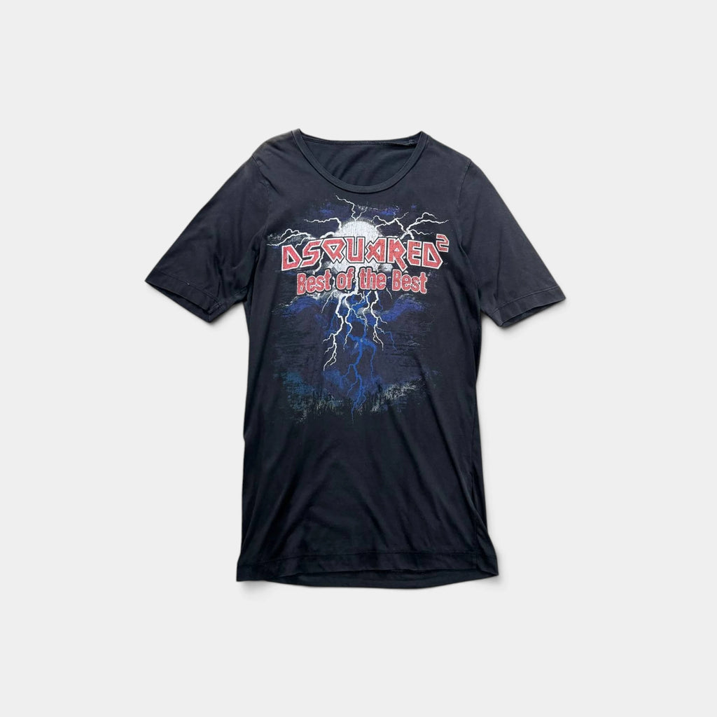 Dsquared2 Vintage Graphic Black Cotton T-Shirt