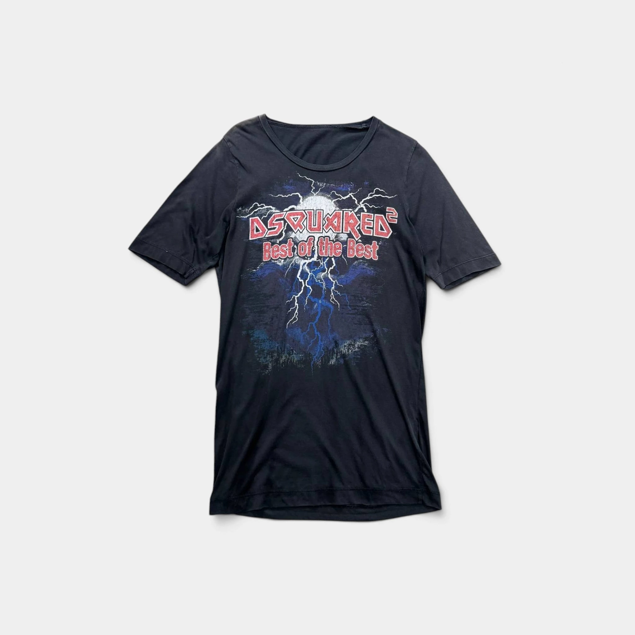 Dsquared2 Vintage Graphic Black Cotton T-Shirt