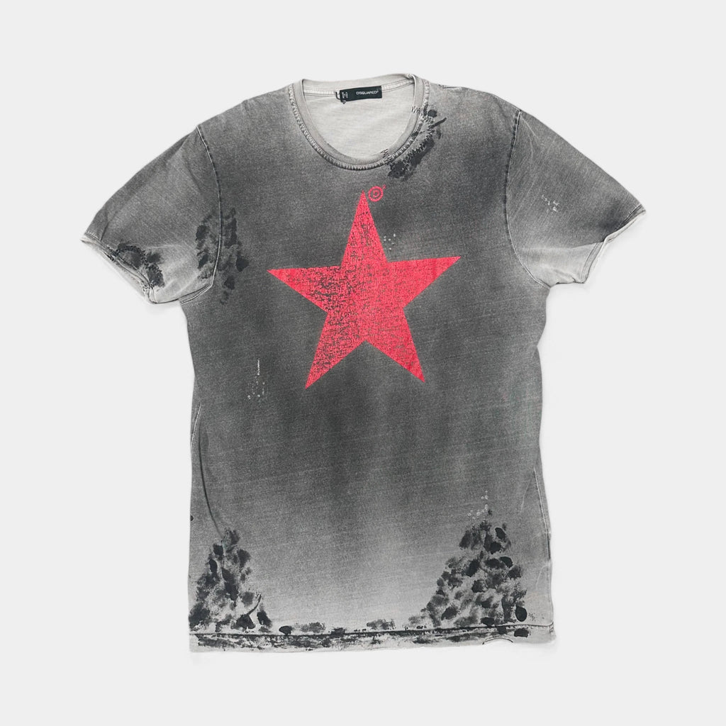 Dsquared2 2000's Star Print T-Shirt White