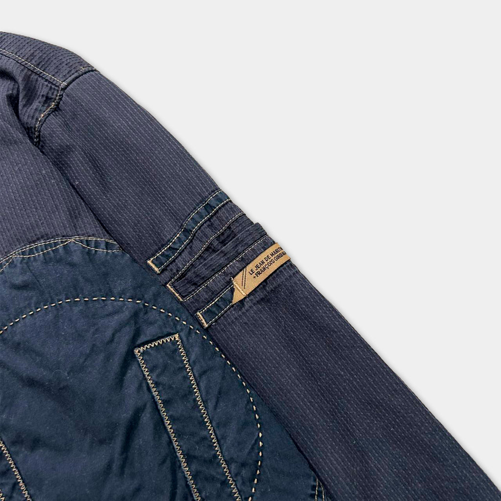 Marithé + François Girbaud Contrast Stitch Patchwork Multi-Pocket Shirt