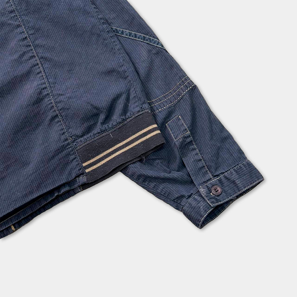Marithé + François Girbaud Contrast Stitch Patchwork Multi-Pocket Shirt