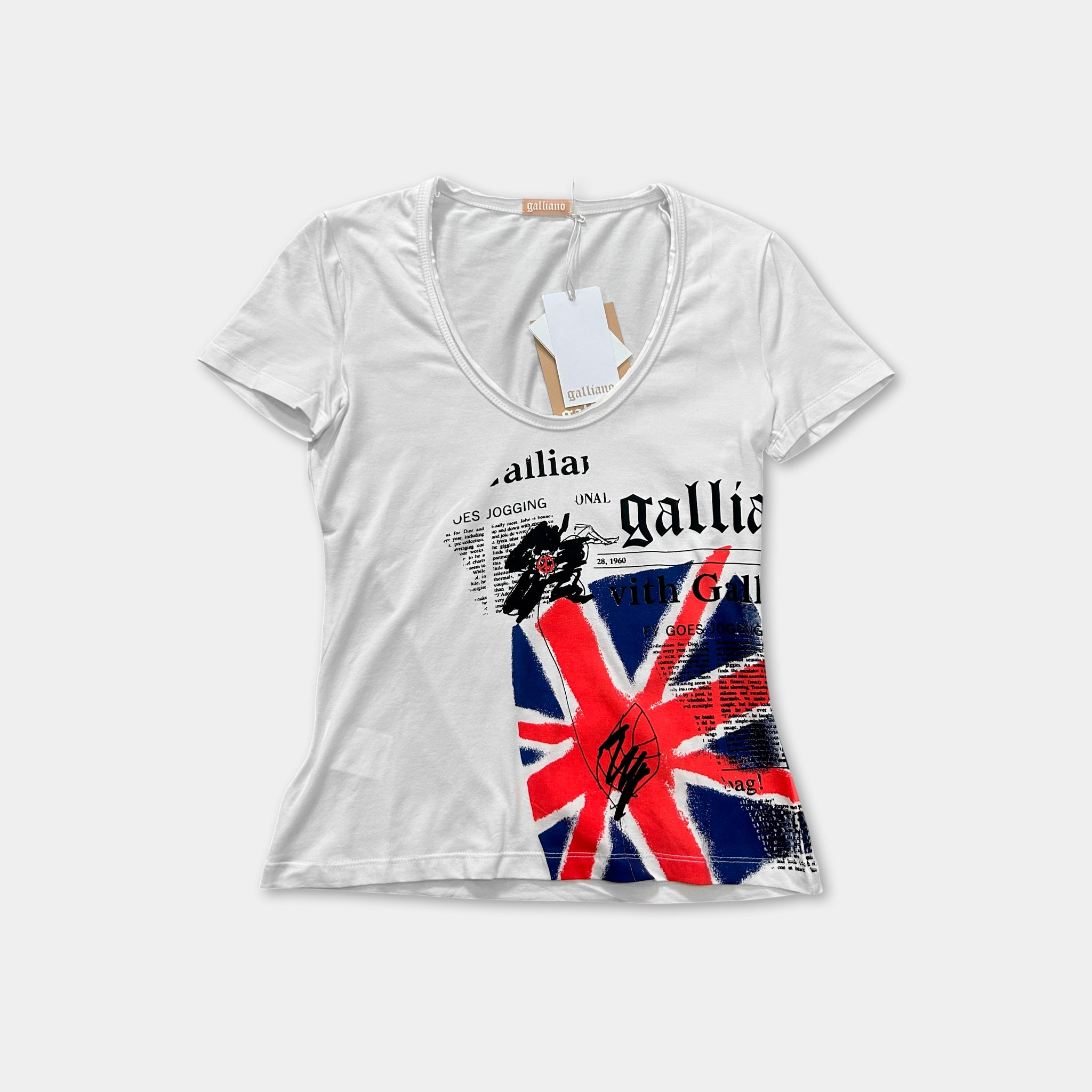 Galliano UK Newspaper T-Shirt