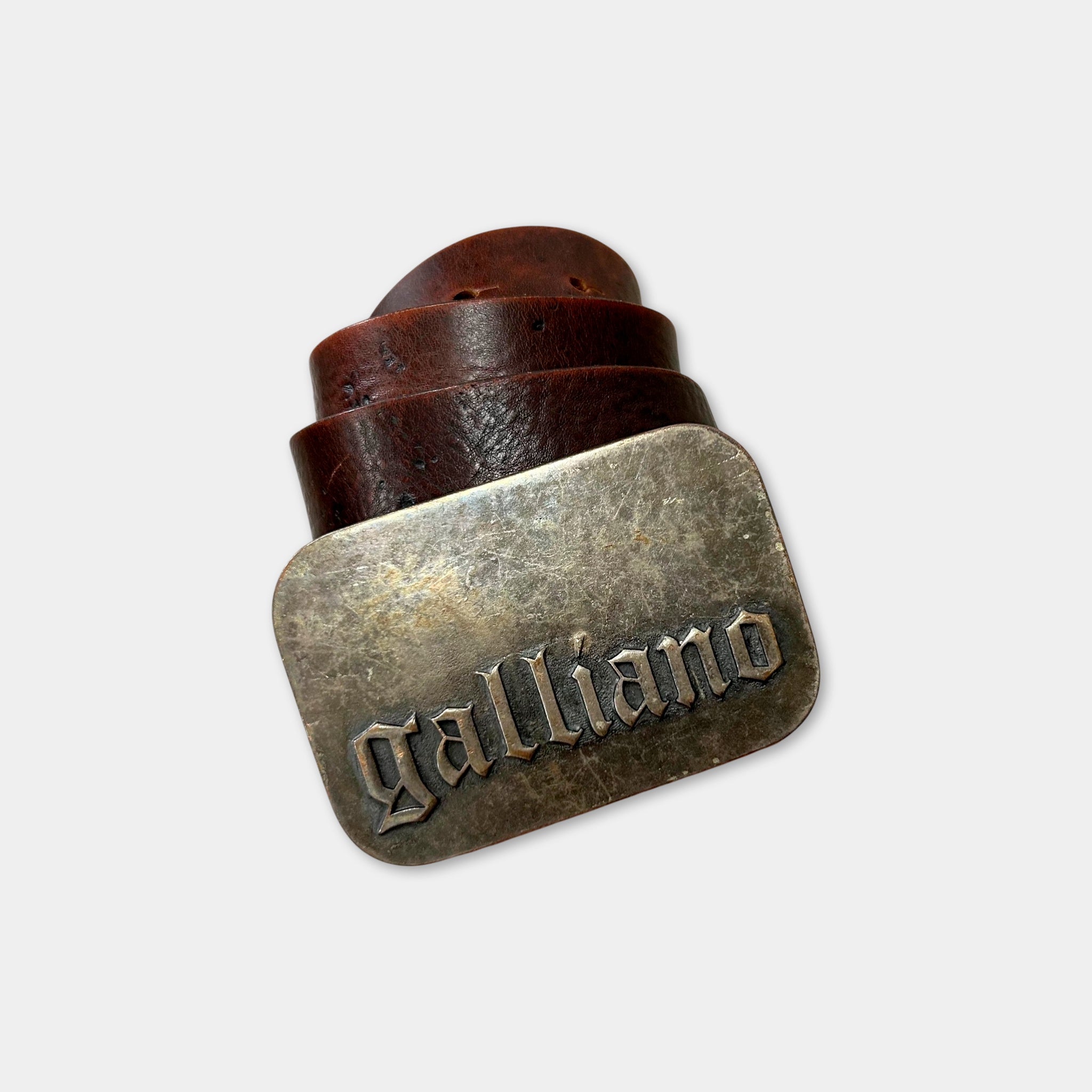 Galliano Metallic Buckle Belt