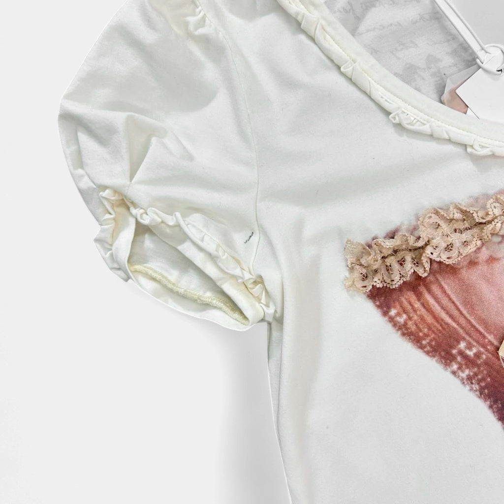 Galliano 2000's Fantasy Corset Printed T-Shirt