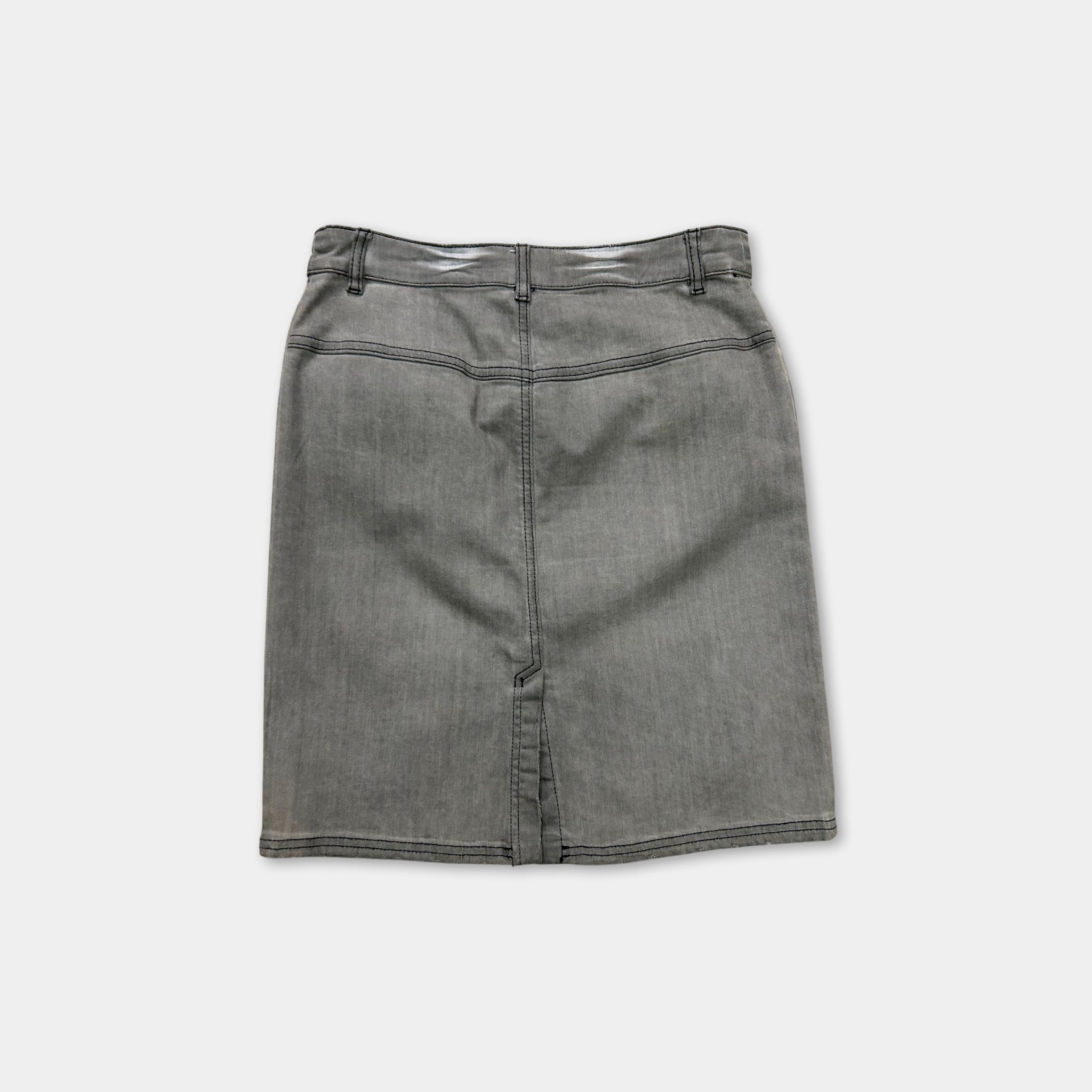 Galliano Ropes Denim Mid-Length Skirt