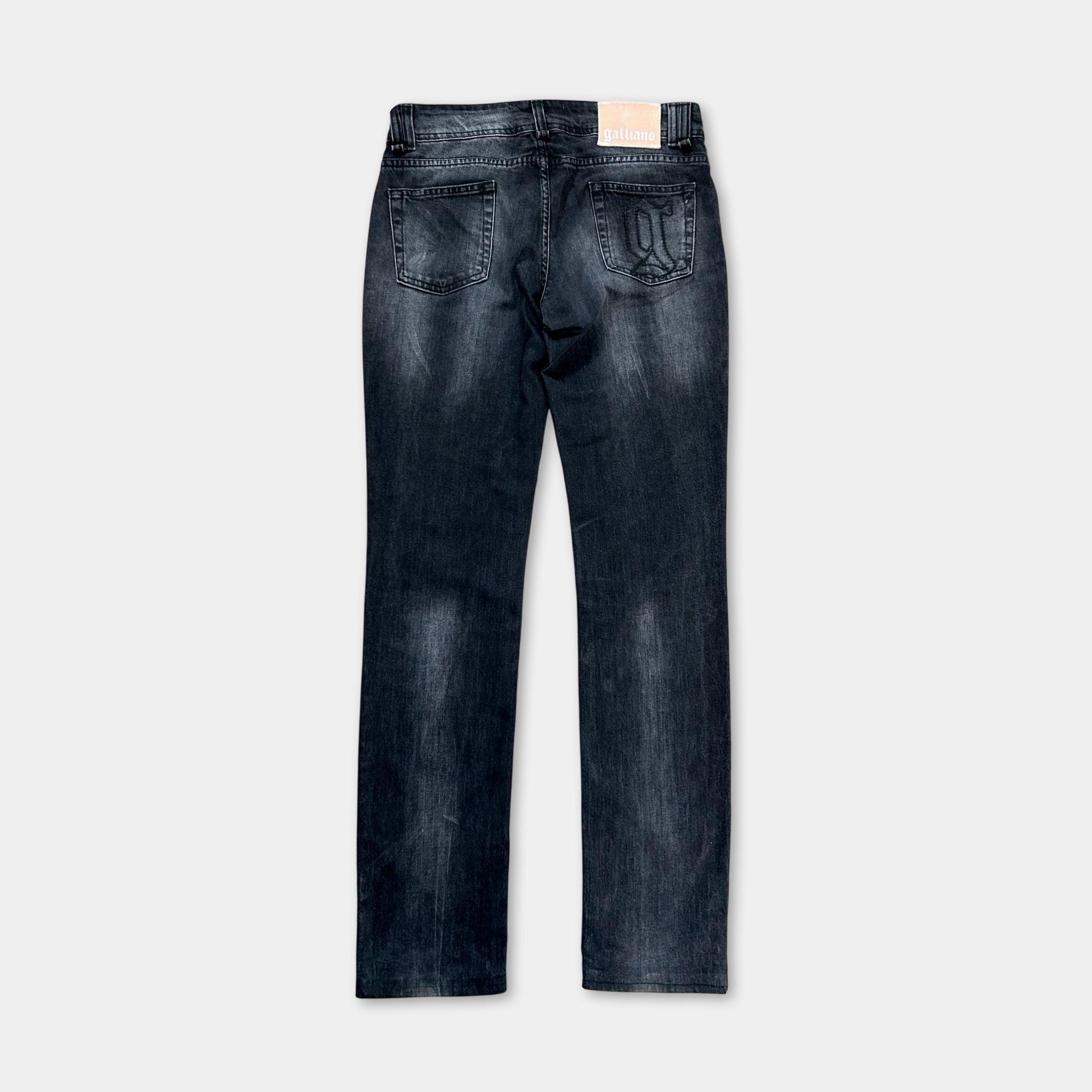 Galliano Dark Denim Black Jeans