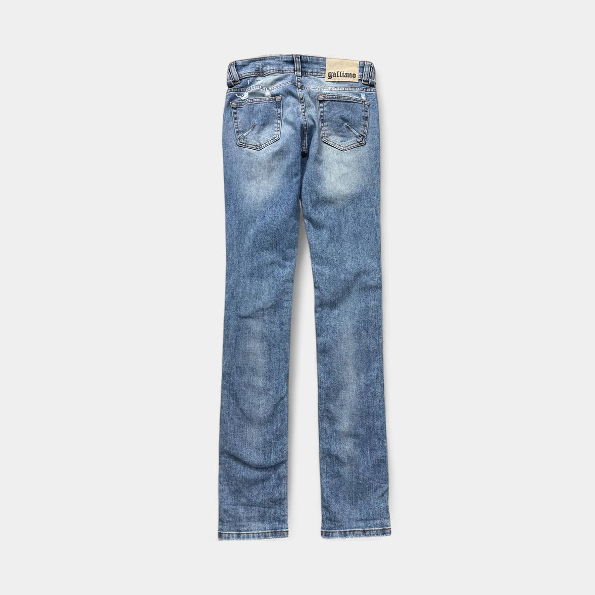 Galliano Newspaper Bandana Print Skinny Jeans