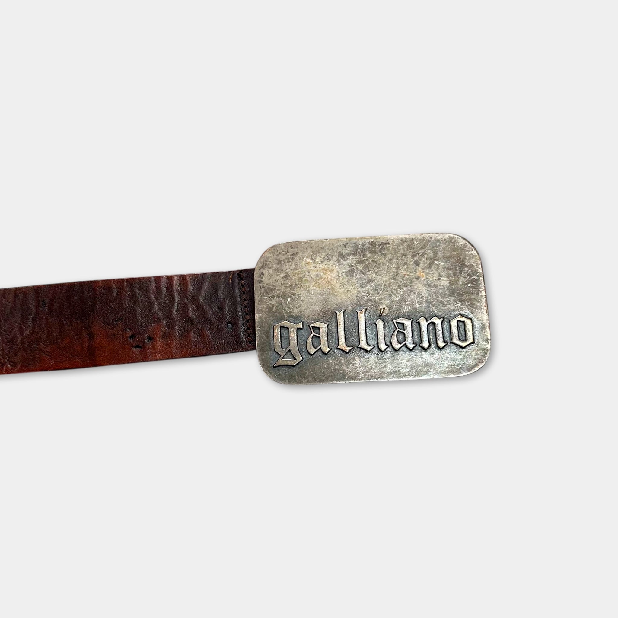 Galliano Metallic Buckle Belt