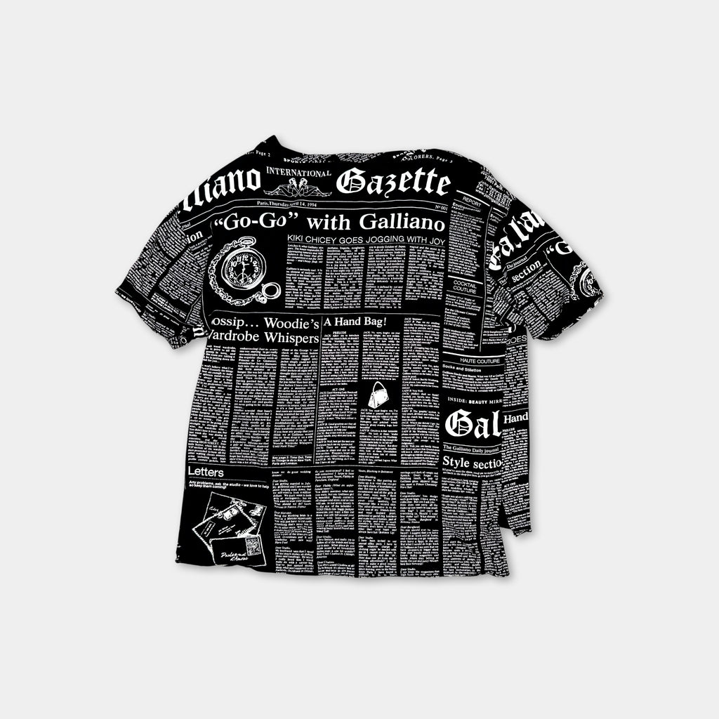 Galliano 2000's Newspaper T-Shirt