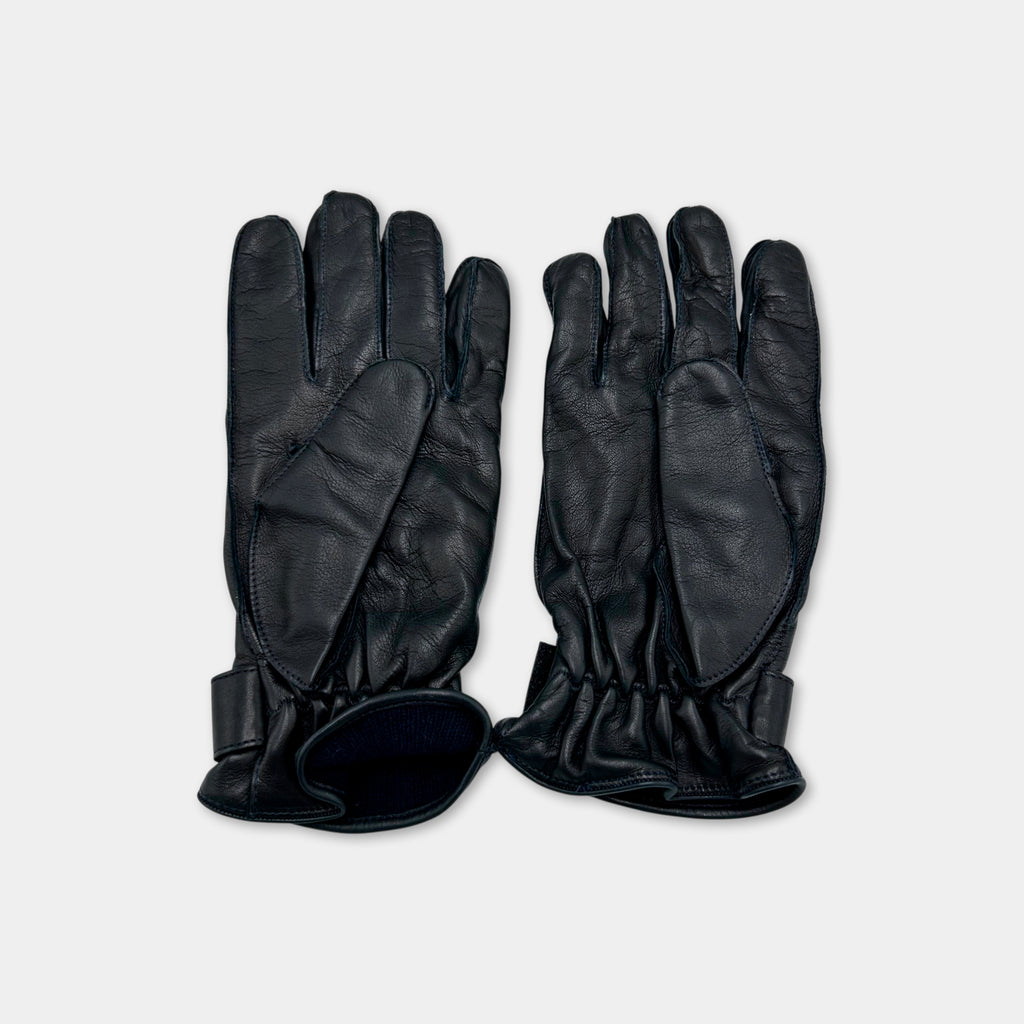 Galliano Black Leather Gloves