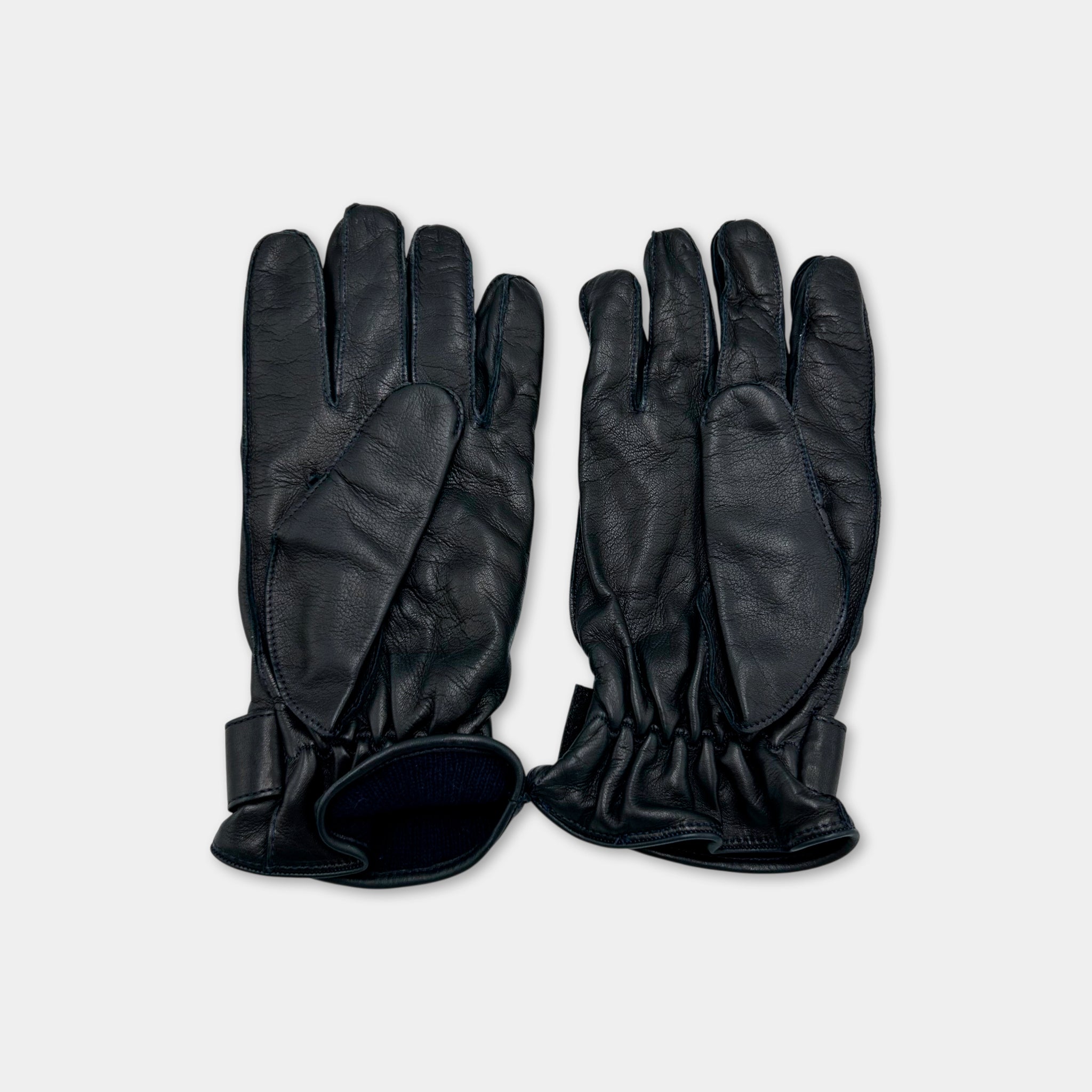 Galliano Black Leather Gloves