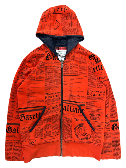 John Galliano Newspaper Hoodie (S)