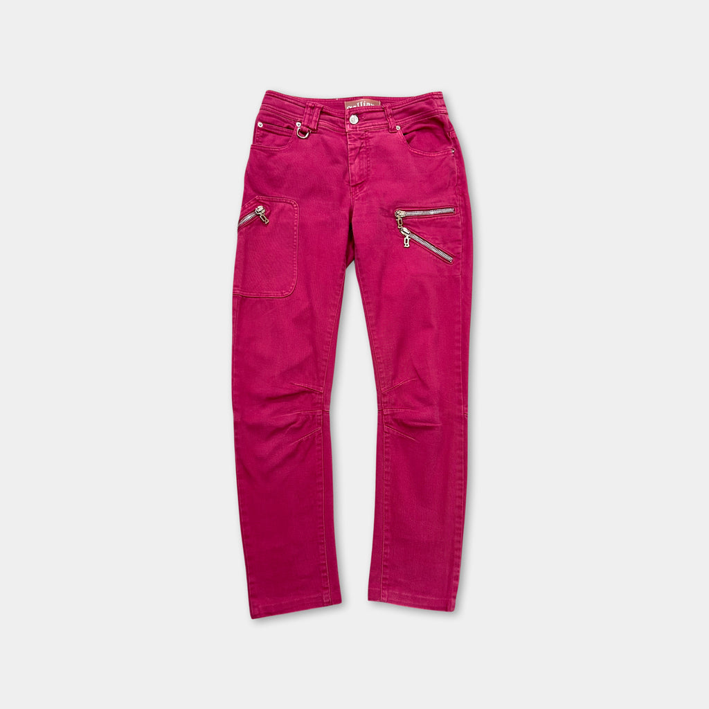 Galliano 2000's Pink Zipper Pants