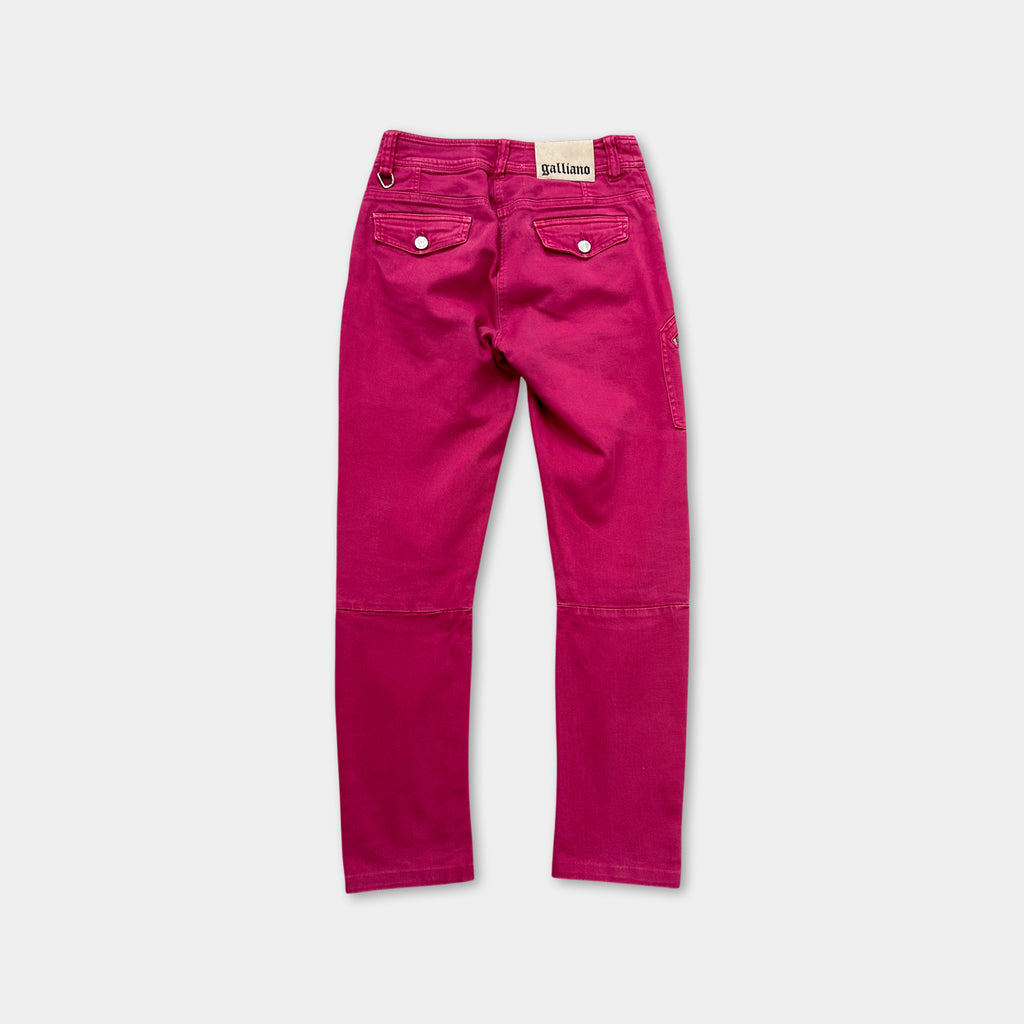 Galliano 2000's Pink Zipper Pants