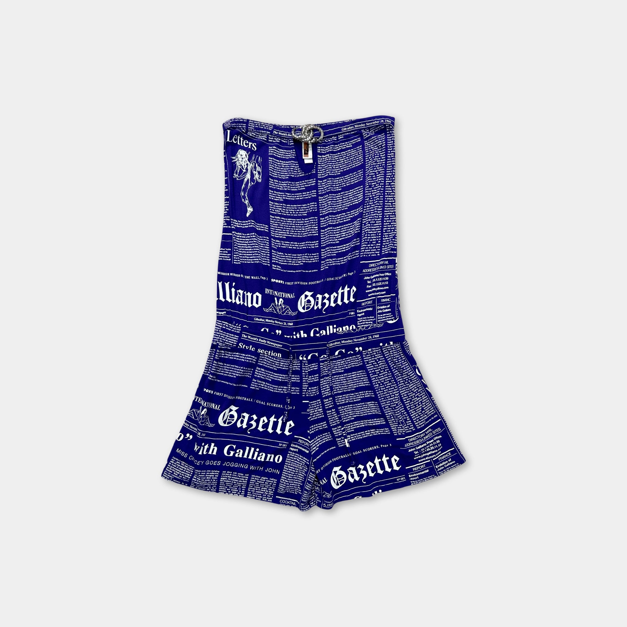 Galliano "Gazette" Newspaper Print Romper/Playsuit
