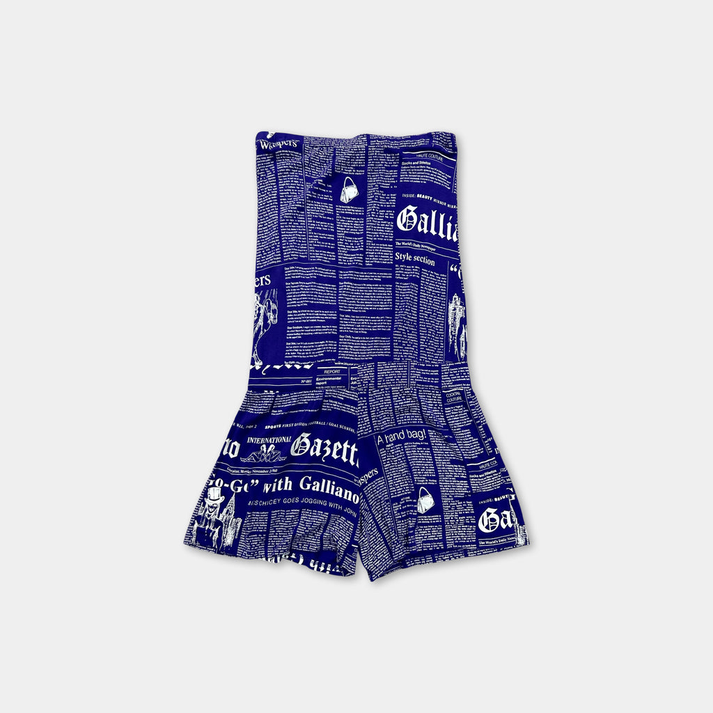 Galliano "Gazette" Newspaper Print Romper/Playsuit