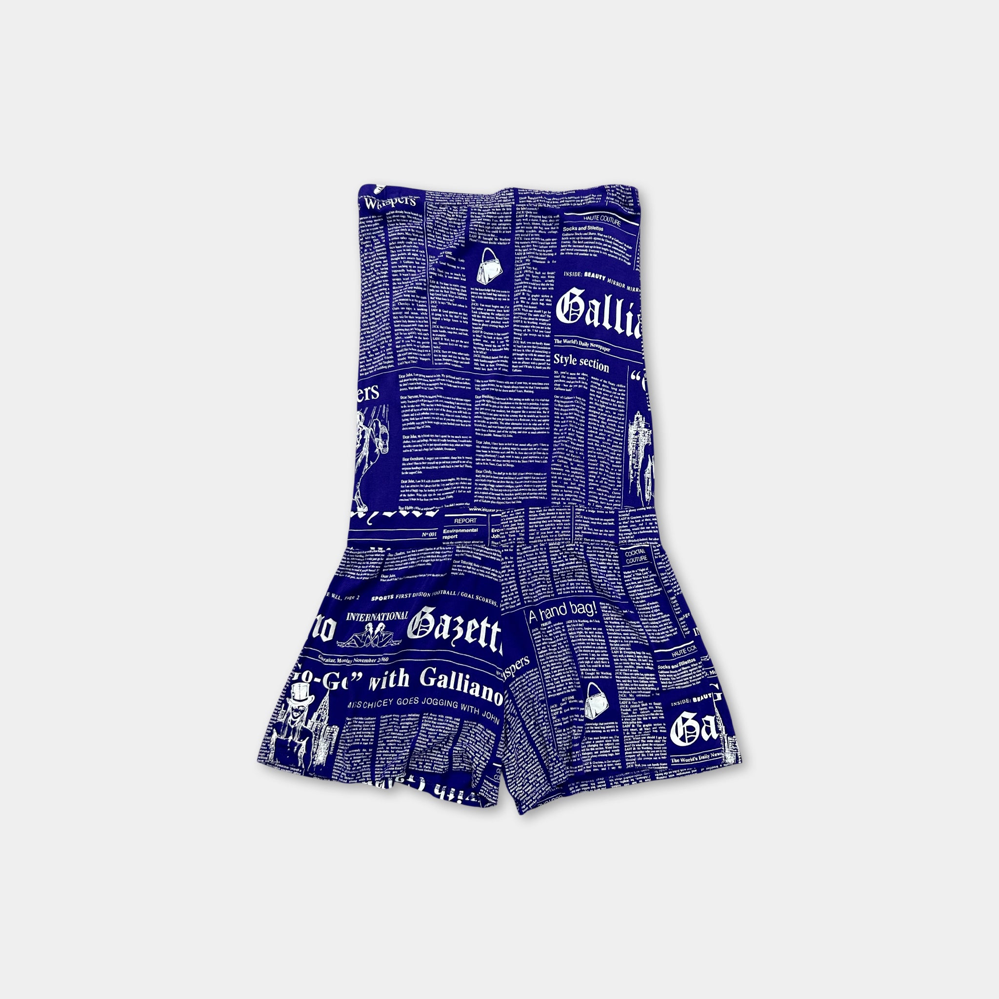 Galliano "Gazette" Newspaper Print Romper/Playsuit