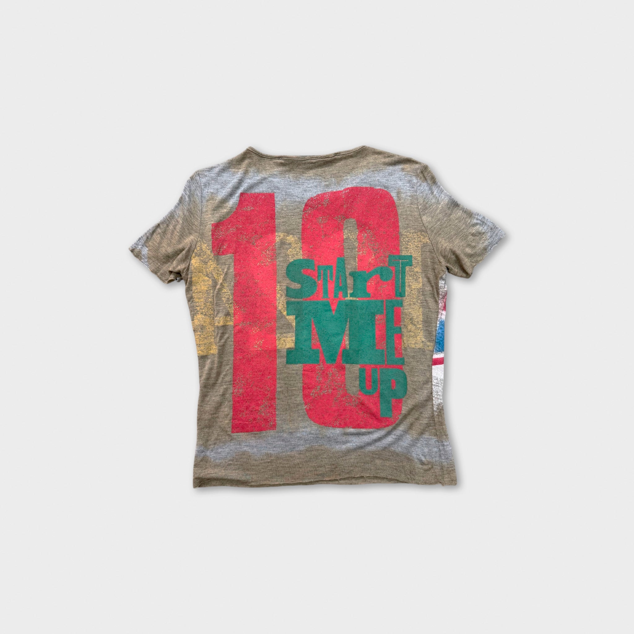 Gaetano Navarra Vintage Punk Union Jack Graphic T-Shirt