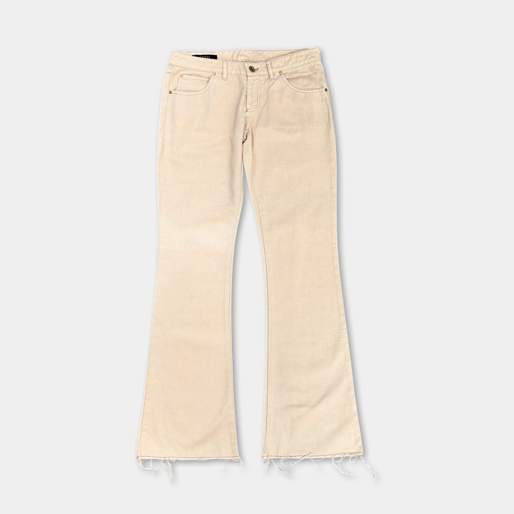 Gucci 2000's Flared Distressed Pants