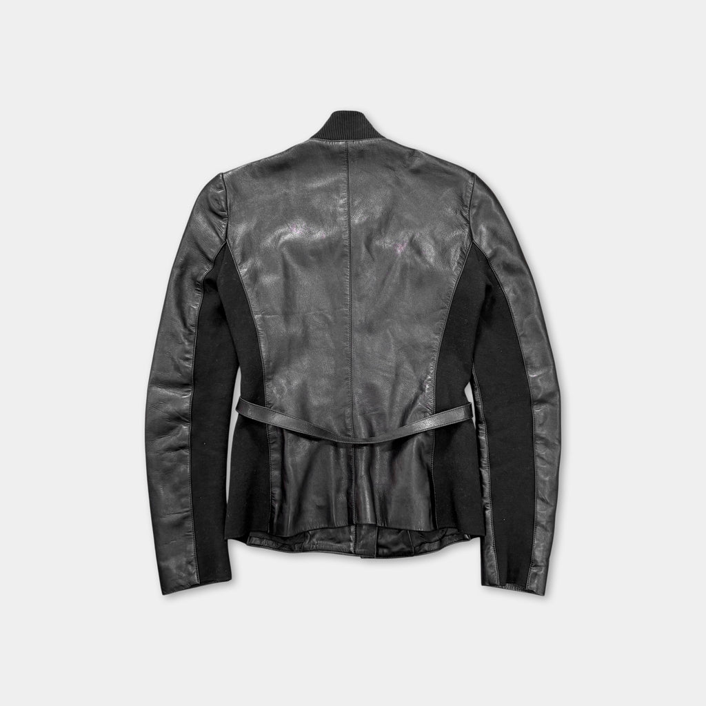 Gucci 2014 Frida Giannini Belted Leather Jacket