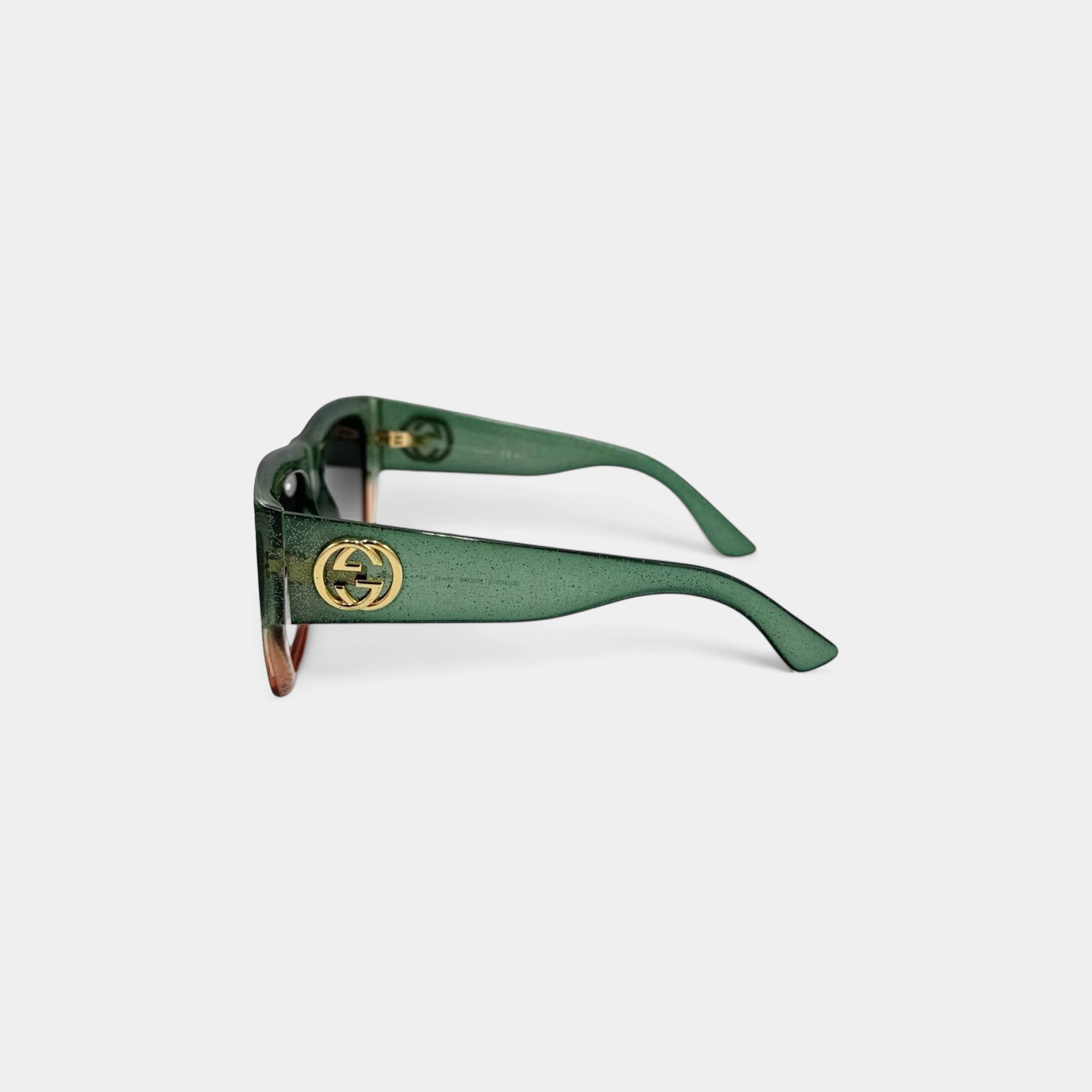 Gucci 2020 Glitter Gradient Interlocking GG Square Sunglasses