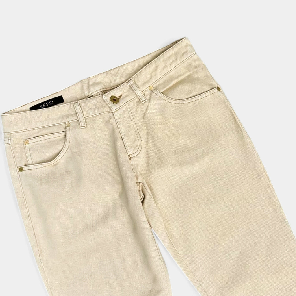 Gucci 2000's Flared Distressed Pants