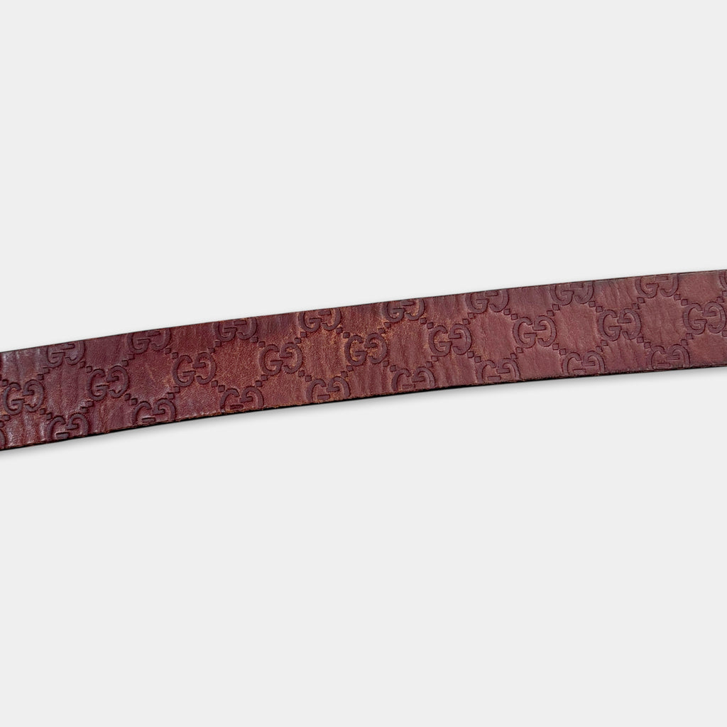 Gucci Vintage Guccissima Monogram Leather Belt