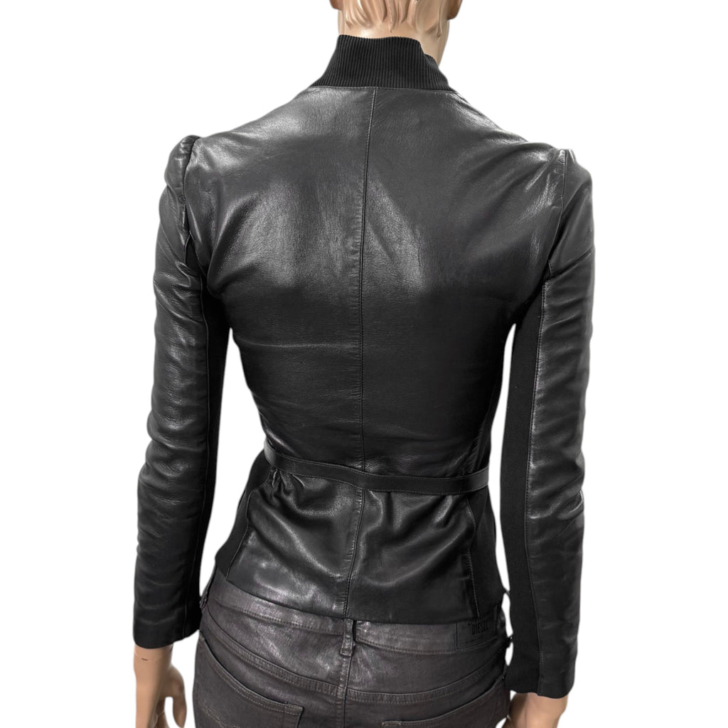 Gucci 2014 Frida Giannini Belted Leather Jacket
