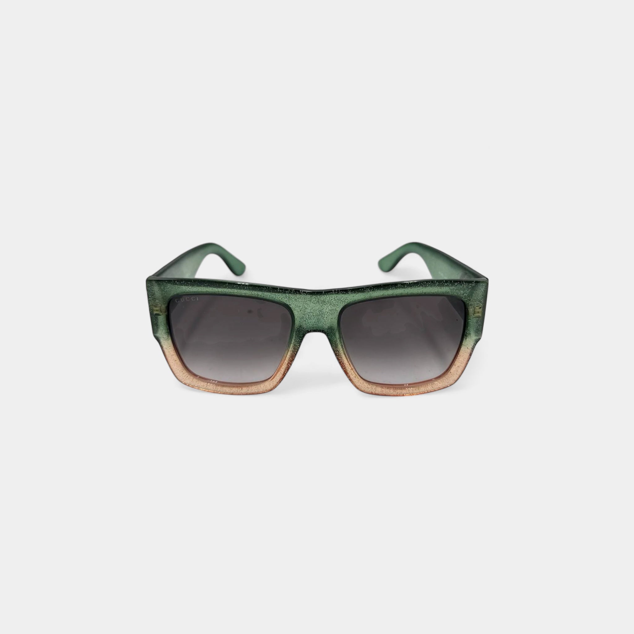 Gucci 2020 Glitter Gradient Interlocking GG Square Sunglasses