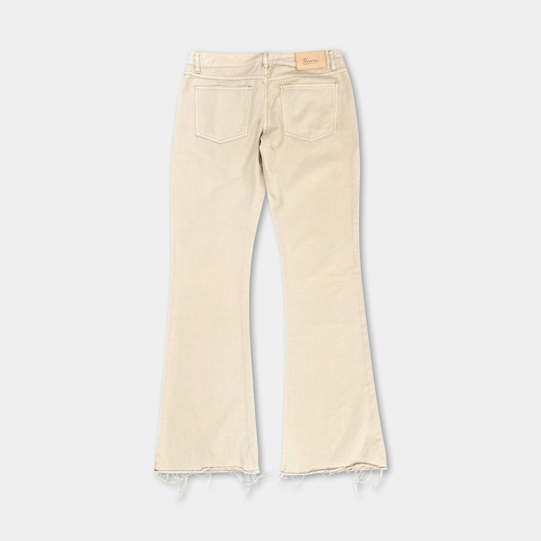 Gucci 2000's Flared Distressed Pants