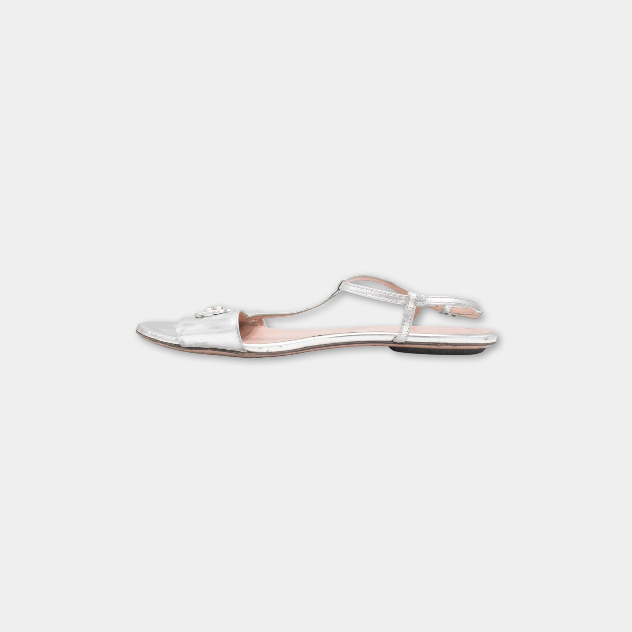 Gucci Horsebit Silver Sandals