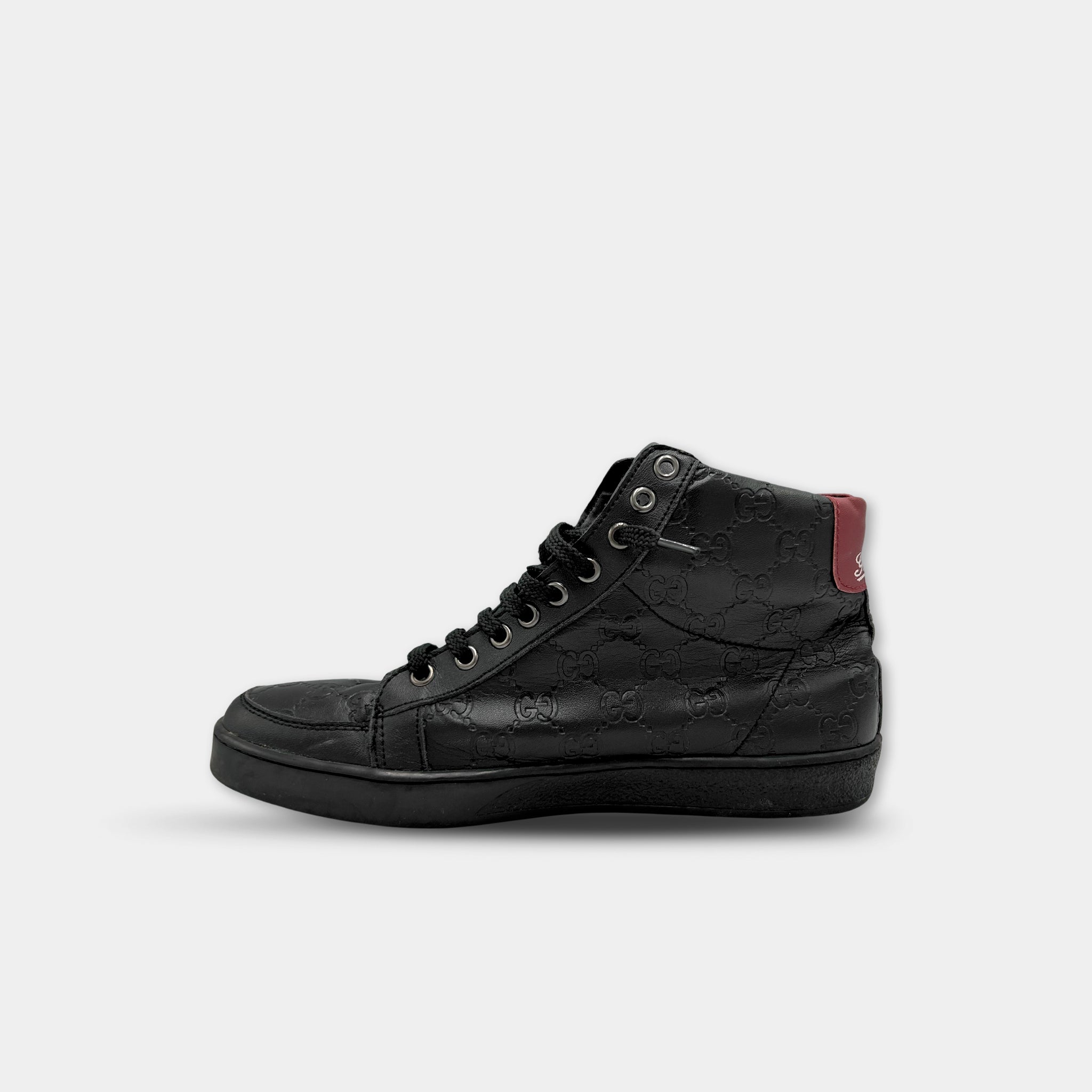 Gucci Monogram Black High Sneakers