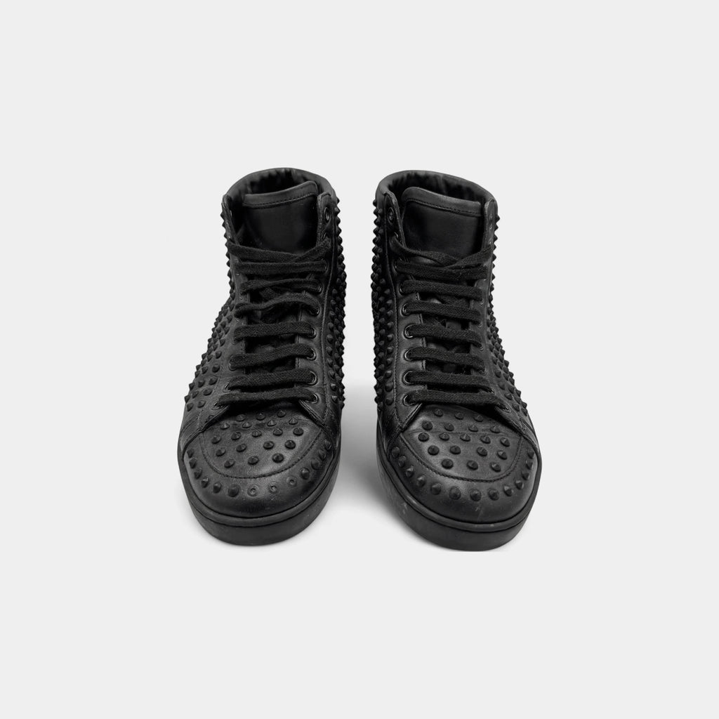Gucci Leather Studded High-Top Sneakers
