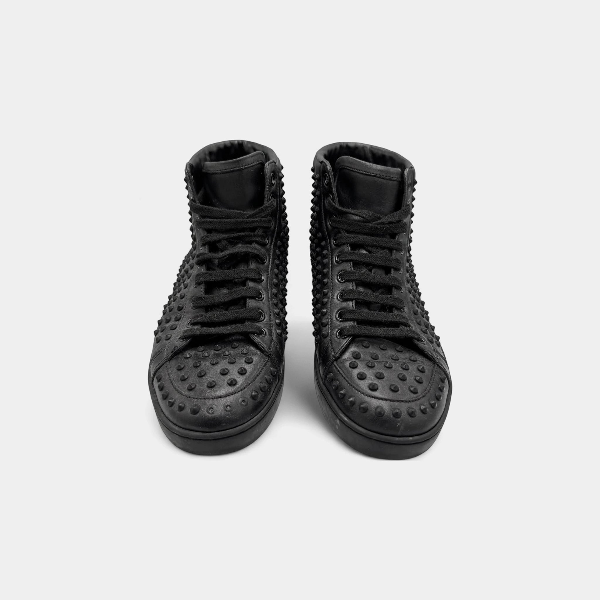 Gucci Leather Studded High-Top Sneakers