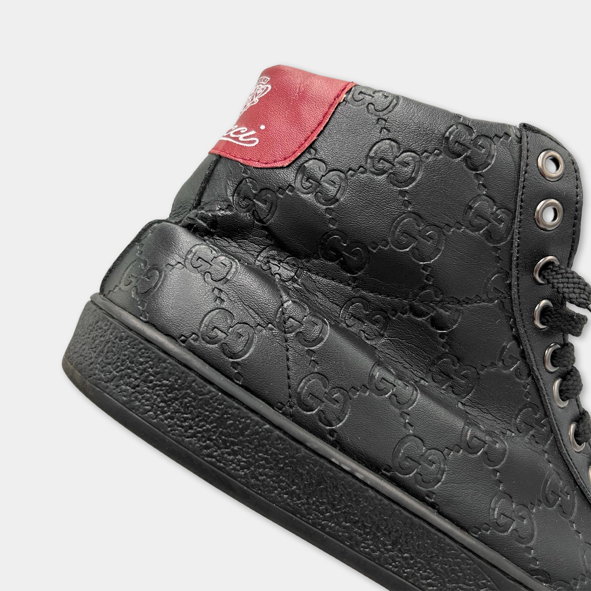 Gucci Monogram Black High Sneakers