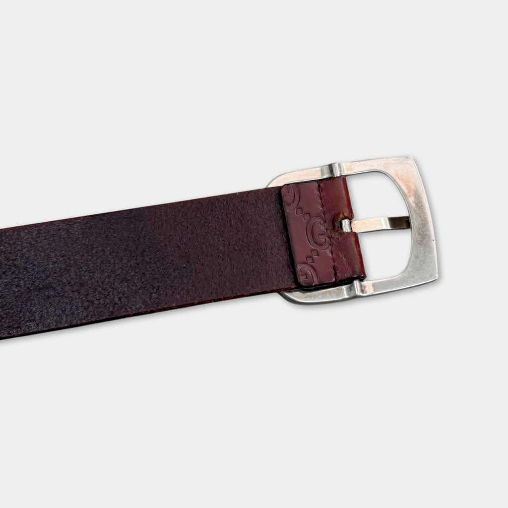Gucci Vintage Guccissima Monogram Leather Belt
