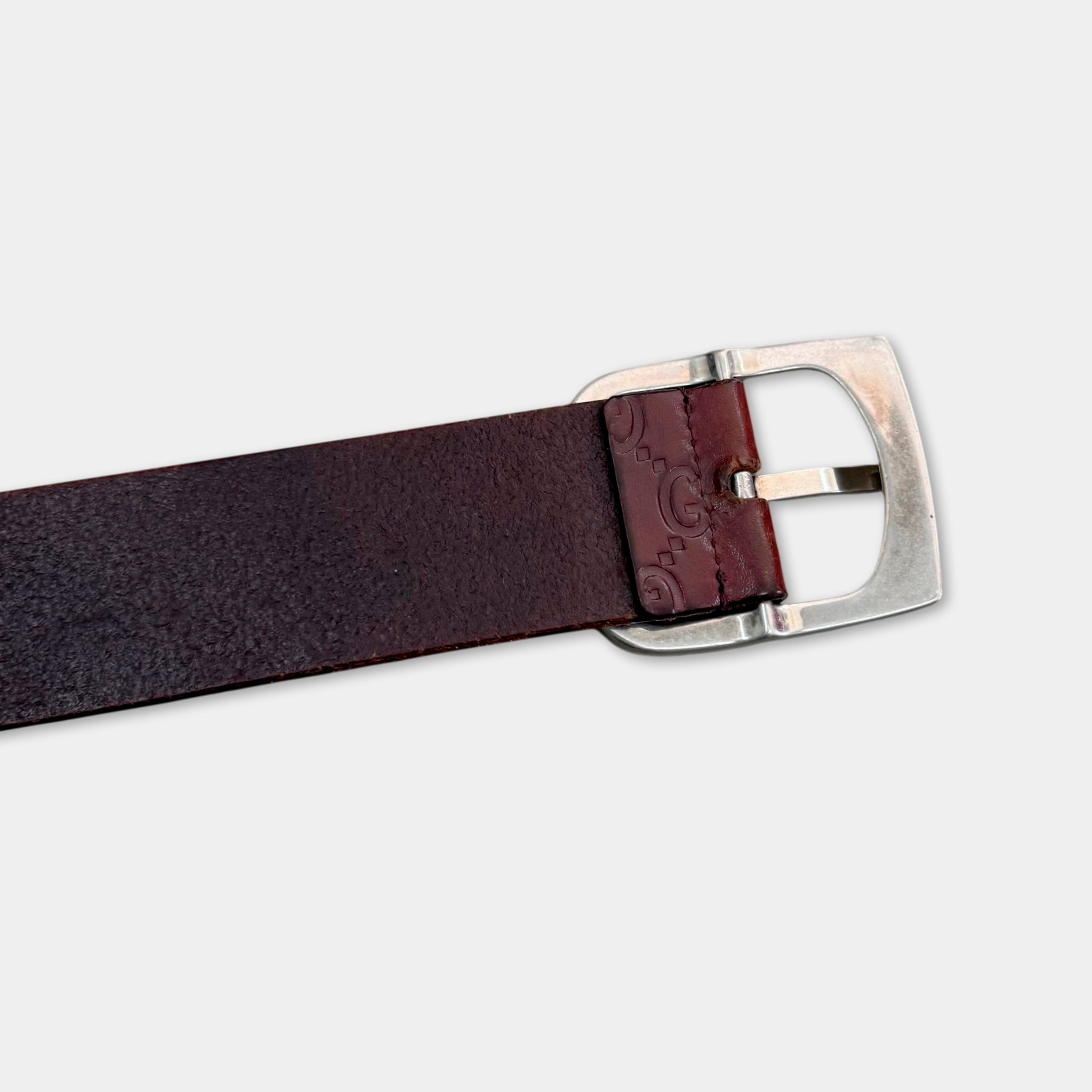 Gucci Vintage Guccissima Monogram Leather Belt