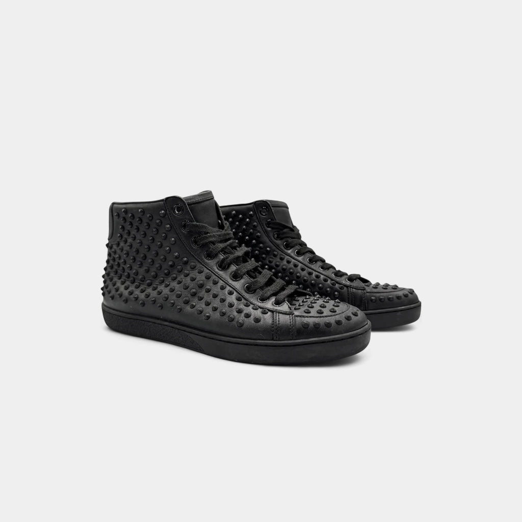 Gucci Leather Studded High-Top Sneakers
