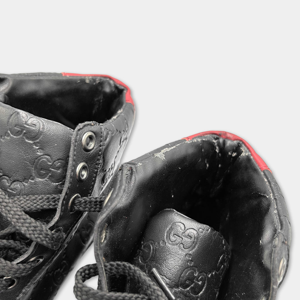 Gucci Monogram Black High Sneakers