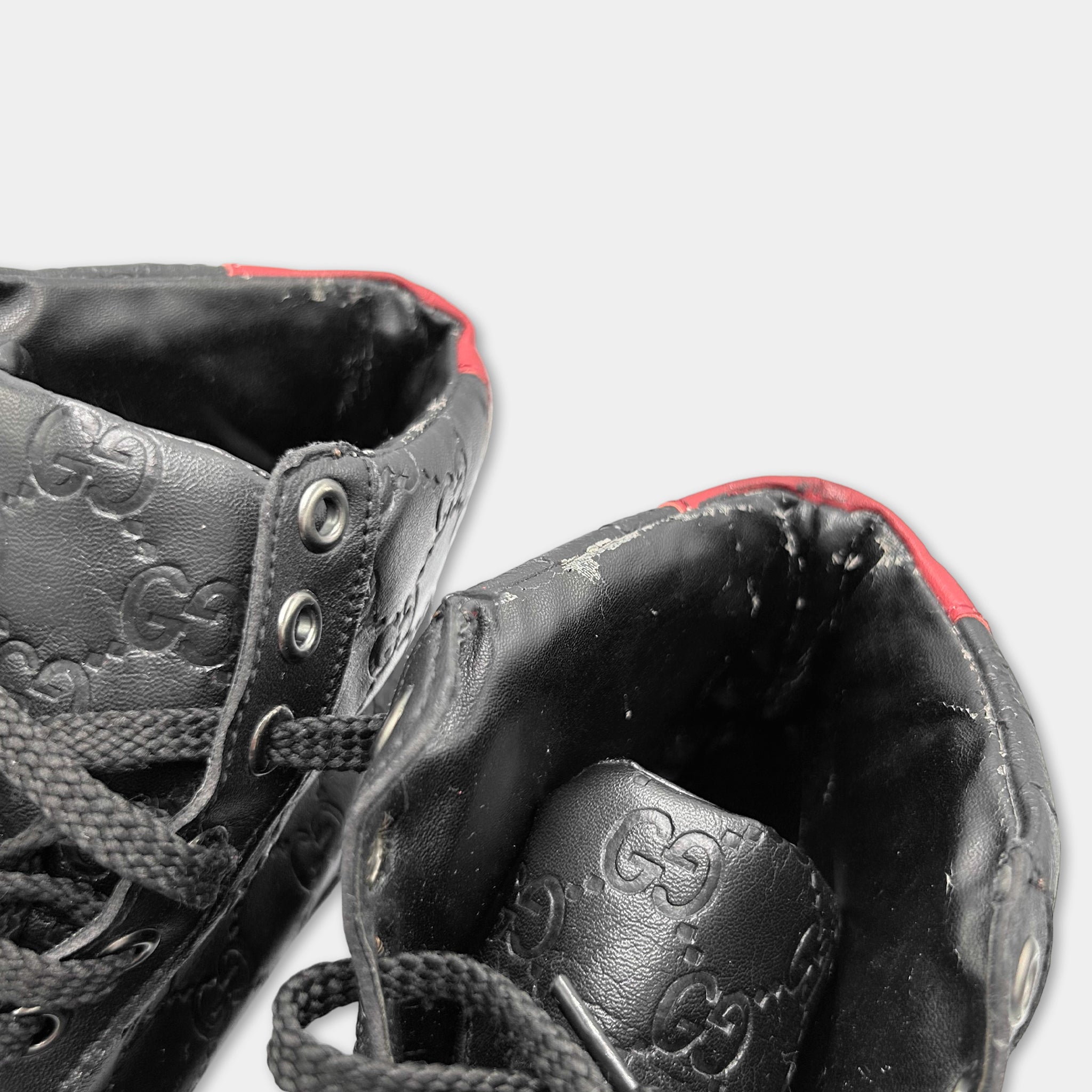 Gucci Monogram Black High Sneakers